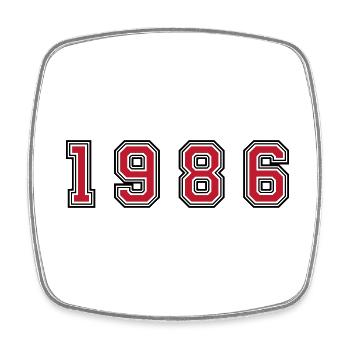 Numéro de l’année 1986 - Magnet carré - blanc - Devant