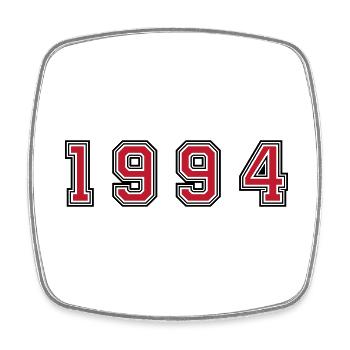 1994 year number - Square fridge magnet - white - Front