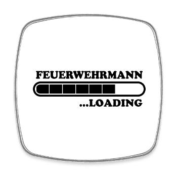 Feuerwehrmann Spruch Lustiges Feuerwehr Geschenk - Viereckiger Kühlschrankmagnet - Weiß - Vorne