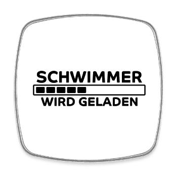 Schwimmer Spruch Sport Lustiges Schwimmer Geschenk - Viereckiger Kühlschrankmagnet - Weiß - Vorne
