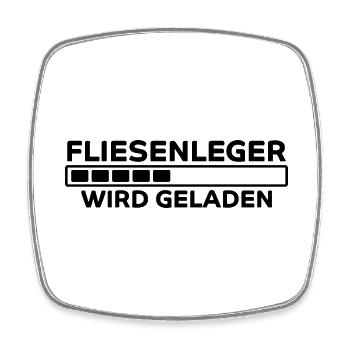Fliesenleger Spruch Lustiges Fliesenleger Geschenk - Viereckiger Kühlschrankmagnet - Weiß - Vorne
