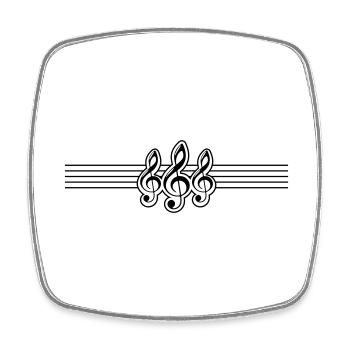 Musical Notes Music Symbol - Square fridge magnet - white - Front