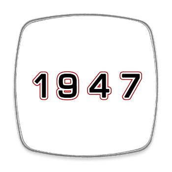 1947 Year Number - Square fridge magnet - white - Front