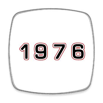 1976 Year Number - Square fridge magnet - white - Front