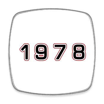 Numéro de l’année 1978 - Magnet carré - blanc - Devant