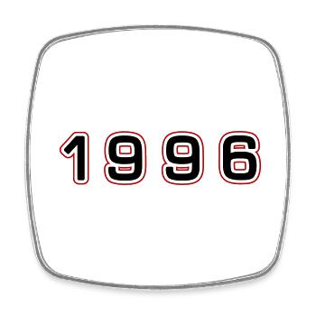 1996 Year Number - Square fridge magnet - white - Front