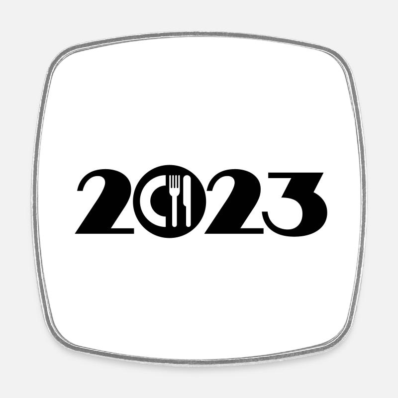 Koch 2023, Restaurant 2023 - Viereckiger Kühlschrankmagnet - Weiß