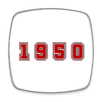 Numéro de l’année 1950 - Magnet carré - blanc - Devant