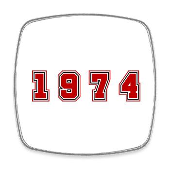1974 Year Number - Square fridge magnet - white - Front