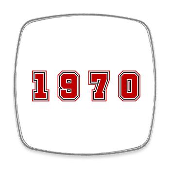 1970 Year Number - Square fridge magnet - white - Front