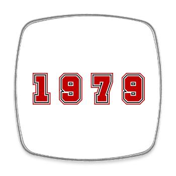 1979 Jahr Zahl - Viereckiger Kühlschrankmagnet - Weiß - Vorne