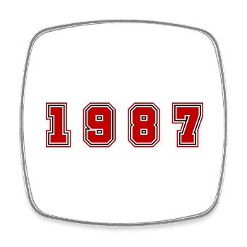 Numéro de l’année 1987 - Magnet carré - blanc - Devant