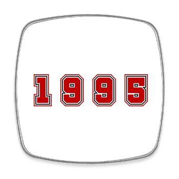 1995 Year Number - Square fridge magnet - white - Front