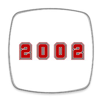 Numéro de l’année 2002 - Magnet carré - blanc - Devant