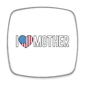 I love mother - Mother Day - Viereckiger Kühlschrankmagnet - Weiß - Vorne