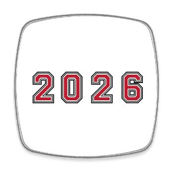 Numéro de l’année 2026 - Magnet carré - blanc - Devant