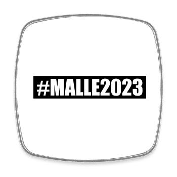 Malle 2023 - Magnet carré - blanc - Devant