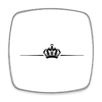Couronne - Magnet carré - blanc - Devant