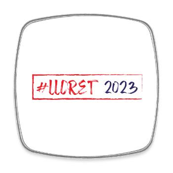 Lloret De Mar 2023 - Square fridge magnet - white - Front