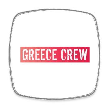 Greece Crew - Square fridge magnet - white - Front