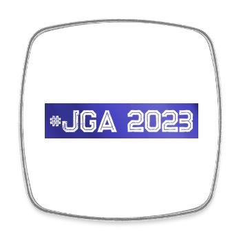 Jga 2023 Colorful bachelor party - Square fridge magnet - white - Front