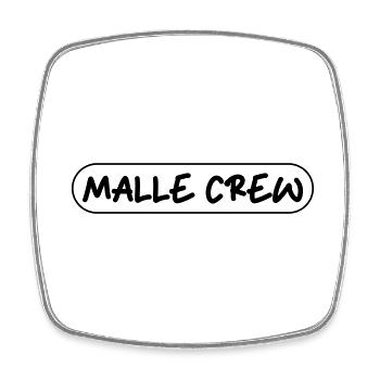 Malle Crew - Viereckiger Kühlschrankmagnet - Weiß - Vorne