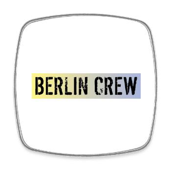 Berlin Crew - Viereckiger Kühlschrankmagnet - Weiß - Vorne