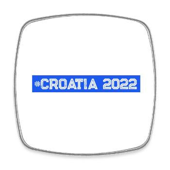 Croatia 2022 - Square fridge magnet - white - Front
