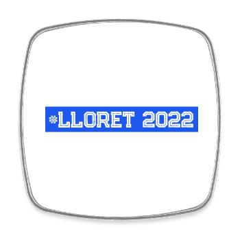Lloret De Mar 2022 - Viereckiger Kühlschrankmagnet - Weiß - Vorne