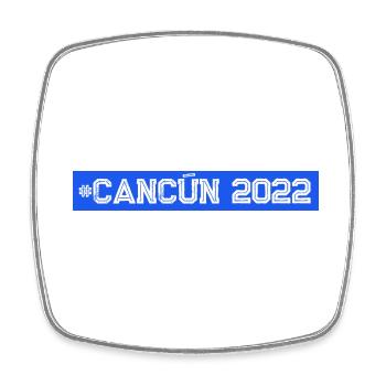 Cancun 2022 - Magnet carré - blanc - Devant