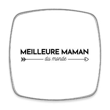 Meilleure maman du monde - Magnet carré - blanc - Devant