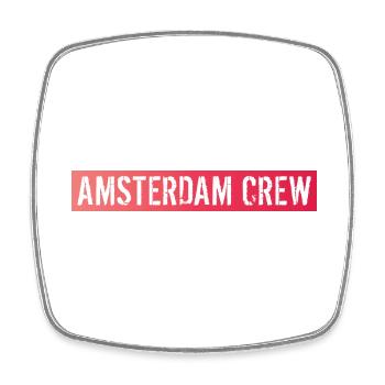 Amsterdam Crew - Square fridge magnet - white - Front