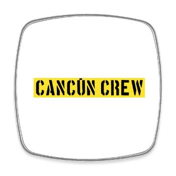 Cancun Crew - Viereckiger Kühlschrankmagnet - Weiß - Vorne