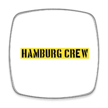 Hamburg Crew - Viereckiger Kühlschrankmagnet - Weiß - Vorne
