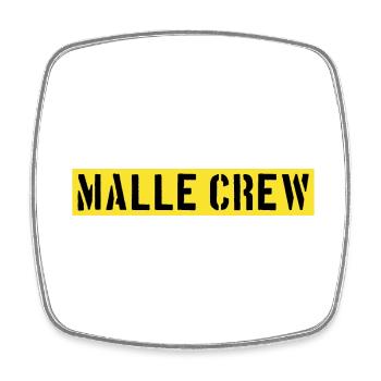 Malle Crew - Square fridge magnet - white - Front