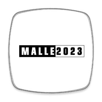 Malle 2023 - Magnet carré - blanc - Devant