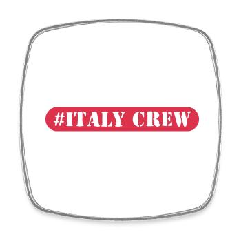 Italy Crew - Square fridge magnet - white - Front