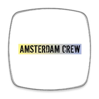 Amsterdam Crew - Square fridge magnet - white - Front