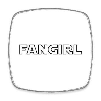 FANGIRL - Square fridge magnet - white - Front