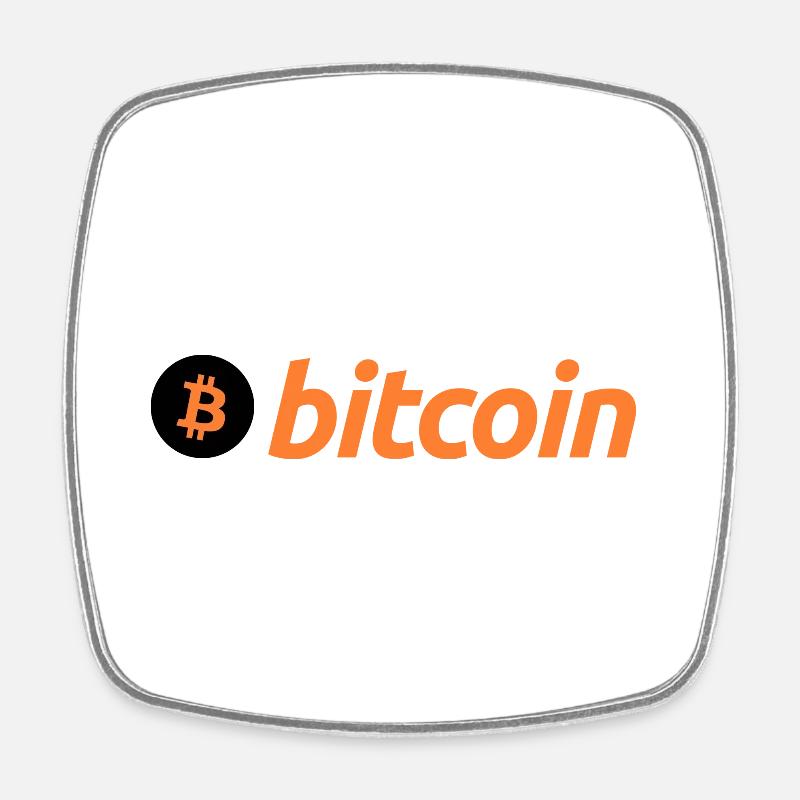Bitcoin (Bitcoin) - Viereckiger Kühlschrankmagnet - Weiß