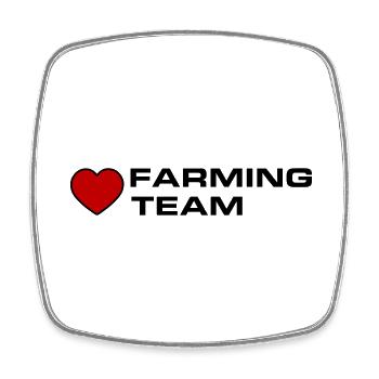 Farming Team Herz - Viereckiger Kühlschrankmagnet - Weiß - Vorne