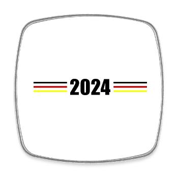 2024 Germany Flag - Square fridge magnet - white - Front