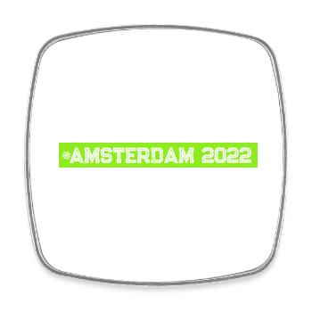 Amsterdam 2022 - Square fridge magnet - white - Front