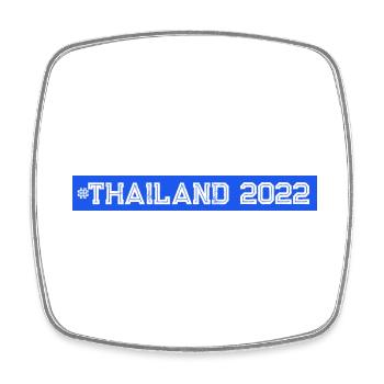 Thailand 2022 - Viereckiger Kühlschrankmagnet - Weiß - Vorne