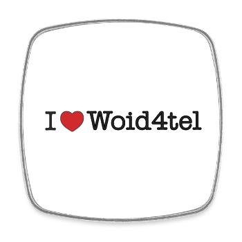i love woid4tel - ich liebe das Waldviertel - Viereckiger Kühlschrankmagnet - Weiß - Vorne