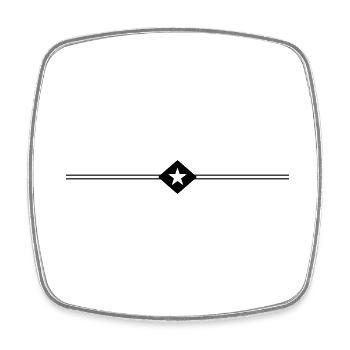 Star Line Element - Square fridge magnet - white - Front