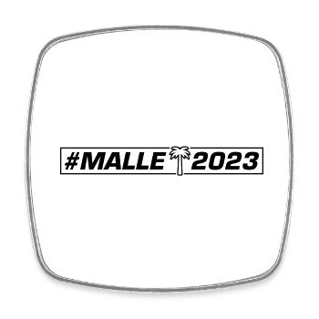 Malle 2023 - Viereckiger Kühlschrankmagnet - Weiß - Vorne