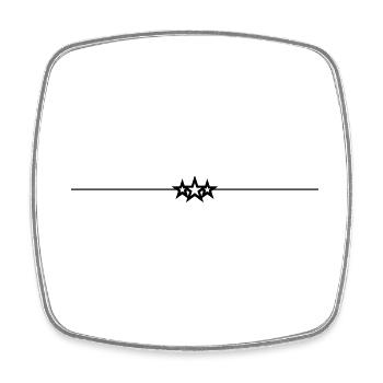 Star Line Element - Square fridge magnet - white - Front