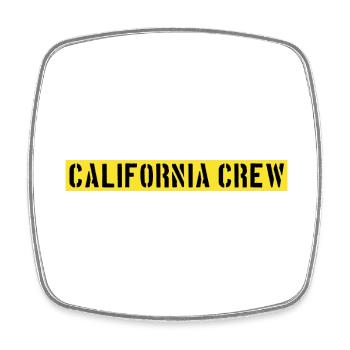 Équipage californien - Magnet carré - blanc - Devant