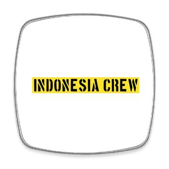 Indonesia Crew - Square fridge magnet - white - Front
